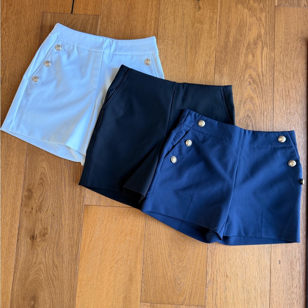 Rachel Zoe High Waist Shorts - White, Black, and Navy